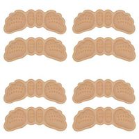 Heel Grips Liner Pads (4 Pairs) Self-Adhesive Sponge Heel Cushion Inserts - Prevent Heels Slipping Off, Rubbing, Blisters, Foot Pain, Improve Loose Shoe Fitness (Beige)