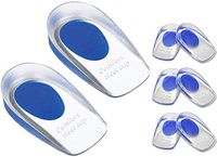 3 Pair Gel Heel Cups - Pair of Heel Cushion Shoe Inserts Plantar Fasciitis Inserts - Silicone Gel Heel Pads for Heel Pain, Bone Spur & Achilles Pain (Blue)