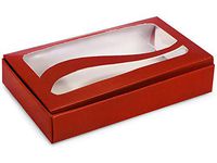 Swirl Window Candy Box 10 Count - 1/2 Pound - Red