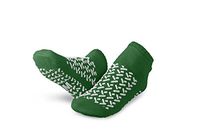 Medline MDTDBLTREADM Double-Tread Slippers, Medium, Green (Pack of 48)
