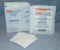 McKesson Non Woven Sponge Sterile 4X4 6Ply - Box of 25 (2 sponges per pack, 25 packs per box, totaling 50 sponges) - Model 16-4246