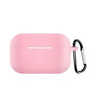 Shan-S Compatible for AirPods Pro Case, Shockproof Protective Premium Soft Silicone Cover Chargeable Headphone Case Skin with Anti-Lost Carabiner for AirPods Pro 2019 Wireless Charging Case