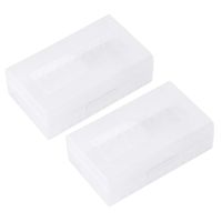 DEWIN Battery Storage Box - 2PCS 220700/21700 White and Waterproof Battery Organizer Storage Case
