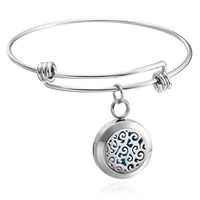 BESTTERN 20Mm Aromatherapy Essential Oil Diffuser Locket Bracelet 316L Stainless Steel Charm Locket Bangle