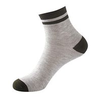 ❤Ywoow❤ 🍀 1Pair Mens Non Elastic 100% Pure Cotton Socks Comfort Soft Grip Diabetic (Khaki)
