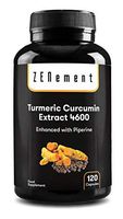 Turmeric Curcumin Extract, Concentrated 4600mg, 120 Capsules, with Black Pepper | Powerful antioxidant, for Joints, 100% Natural | Non-GMO