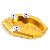 Frames & Fittings CNC Motorbike Kickstand Foot Side Stand Extension Pad Support Plate for Kawasaki VERSYS 650 2010-2014 & KLX250 2009-2014 - (Color: Gold)
