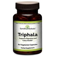 Triphala Extract 1000 mg Per Serving Vegetarian Capsules 60 Ct| Natural Internal Cleansing| Healthy Digestion| Colon Health| Nourishes & rejuvenates tissues