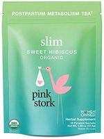 Pink Stork Slim: Sweet Hibiscus Tea + USDA Organic + Supports Metabolism + Digestion with Green Tea, Women-Owned, 30 Cups
