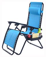 Sunlounger, Outdoor Folding 0 Gravity Reclining Lounge Chair, Light Blue