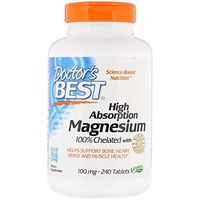 Doctor's Best High Absorption Magnesium (200 Mg Elemental), Value Size Packof 3 (240 Tablets Each) 720 Tablets Total