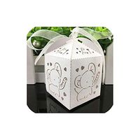 50Pcs/Set European Pyramid Candy Box Organizer 5 Colors Triangular Ribbon Wedding Sweets Gift Bag for Wedding Favor Supplies,White D,Other