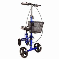 Knee Walker Scooter by HEALTHLINE, Medical Knee Scooter for Broken Leg Foot Injury, Alternative to Crutches, Steerable Handle Brake and Basket, All Terrain, Fully Adjustable