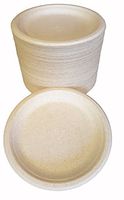 100% compostable and biodegradable, 9" DISPOSABLE PLATES - (125 COUNT), made from bamboo & sugar cane , excellent strength