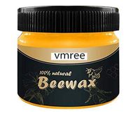 vmree Wood Polish and Conditioner, All Natural Unscented Beeswax, Wood Wax Use On Furniture, Wood Table Cleaner, Cabinet Restorer, Cleaner, Polish and Protectant - One Tin 2.99 oz (Yellow)