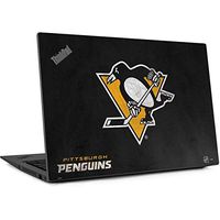 Skinit Decal Laptop Skin for Thinkpad X1 Carbon (6th Gen 2018) - Officially Licensed NHL Pittsburgh Penguins Distressed Design