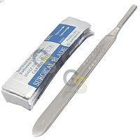 G.S 1 Stainless Steel Scalpel Knife Handle #4 with 20 STERILE Scalpel Blades #21 & #22