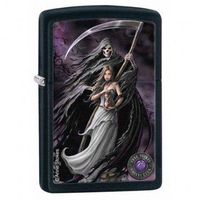 Zippo Anne Stokes Woman and Reaper Black Matte Pocket Lighter