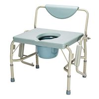 Qao Heavy Duty Bedside Bariatric Commode Potty Chair,Height Adjustable Medical Toilet Seat Chair with Drop-Arm for Elderly, Adults,550lb Weight Capacity