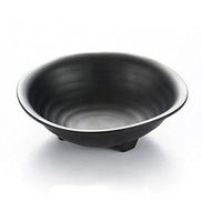 donfohy Matte black four areas bowls, rice porridge, soup, impact washable, home artificial porcelain tableware soup bowl, soup, rice,