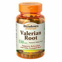 Sundown Naturals Valerian Root Whole Herb 530mg caps 100ct 100 ea by AB