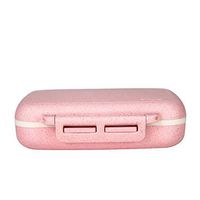 MQYH Pill Box - Portable Travel Medicine Pill Box Organiser with 6 Compartments Environmental Protection Seal and Moisture-Proof Portable Pill Box, Pink, B