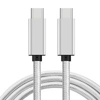 YASVAY USB-C to USB-C Cable, USB 3.1 Type C Gen 2, Thunderbolt 3 Compatible, 10Gbps Data Transfer, 100W Power Delivery (PD) (1m, Silver)
