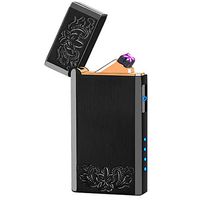 Pard Cigar Lighter, Sense Induction, USB Rechargeable Flameless Electronic Pulse Arc Cigarette Lighter, Black