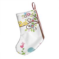 Christmas Decorations Stockings 18" Cute Owl with Squirrel Designer Big Xmas Socks for Home Decor