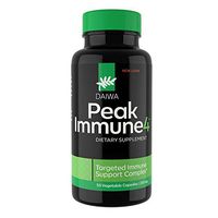 Daiwa Peak Immune 4 - Immune System Booster – Rice Bran and Shitake Mushroom Supplement for Natural Immune Support, 50 Count