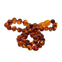 Amberalia Knotted Baltic Amber Necklace, GIA Certificated - for Natural Remedies - Boost Immune System for All Ages - Polish Cognac 17.7”