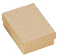 100 Cotton Filled Boxes, 2 5/8" x 1 3/4" x 1" , Kraft size #21