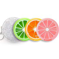 Pills Organizer Weekly Pills Dispenser Travel Pills Box Medicine Storage Container Plastic Pills Cases by INVODA (Group+Light Grey Bag)