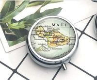 Maui Hawaii Map Keychains, Anniversary Gifts for Men, Hawaiian Keychain, Gifts for, Dance Recital The Pill Box/Pill case Literary Jewelry