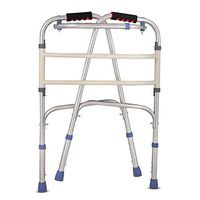 Elderly Foldable Walker, Walker Crutches, Aluminum Alloy Wheeled Walker, Four-Legged Cane Elderly Walker, Twisted Foldable Walker for Seniors,Suitable for People with Reduced Mobility