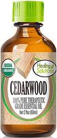 Organic Cedarwood Essential Oil (100% Pure - USDA Certified Organic) Best Therapeutic Grade Essential Oil - 60ml
