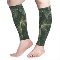 BLongTai Papaya Leaf Calf Compression Sleeve Men Womens Running Leg Sleeve for Shin Splint Muscle Pain Relief (1 Pair)