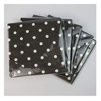 Disposable Black Polka Dot Napkins - 100 Count Birthday Party Paper Napkins 13x13inch