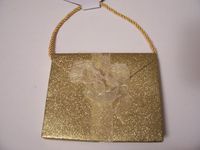 Volia Glitter Textured Gift Card Holder ~ Gold