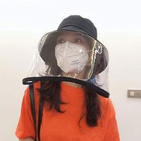 Wyhgry Anti-Fog Mask, Anti-Saliva and UV Protection Full Face Shield with Transparent Polycarbonate Protective Hat