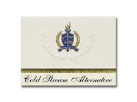 Signature Announcements Cold Stream Alternative (Truckee, CA) Graduation Announcements, Presidential style, Elite package of 25 with Gold & Blue Metallic Foil seal