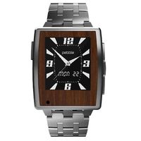 Slickwraps Slickwraps Real Mahogany Wood Natural Series Wraps/Skins for Pebble Steel Watch - Retail Packaging - Real Mahogany