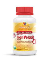 Organic IronVeggie Blend - Iron Supplements Tablets-Natural Iron Supplements -Iron,Antioxidants,Beta-Carotenes,Digestive Enzymes,Dietary Fiber