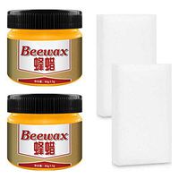 Lishiny Wood Seasoning Beewax Complete Solution 2pcs Furniture Care Beeswax with 2pcs Sponge Moisture Resistant (2 Curing Waxes and 2 Sponge)