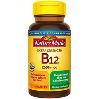 Nature Made Extra Strength Vitamin B12 2500 mcg Tablets, 60 Count (Packaging May Vary)
