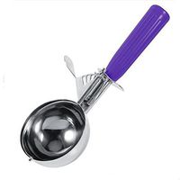 SHUTAO 4.2cmStainless steel ice cream spoon plastic handle kitchen accessories Purple