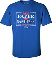 Go All Out Large Royal Blue Adult Toilet Paper Hand Sanitizer Make America Clean Again T-Shirt
