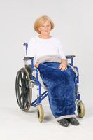 Heavyweight Wheelchair Blanket and Bag Set (Navy/Burgundy)