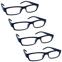 The Reading Glasses Company Black Lightweight Comfortable Readers Value 4 Pack Mens Womens RRRR32-1 +1.75
