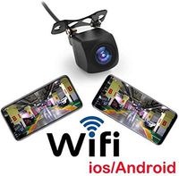 JCOLI Wireless WiFi Car Rear View Backup Reverse Camera Night Vision for iPhone/iPad and Android Cellphone